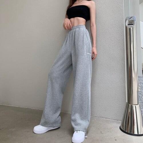 Women Pants Thick High Waist Female Joggers Loose Y2k 2021 New Harajuku Wide Leg Baggy Trousers Casual Pants for Women