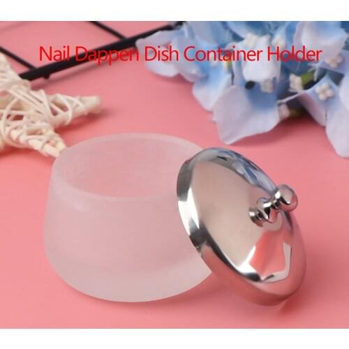1pcs Large Matte Glass Dappen Dish Acrylic Liquid Powder Container Holder Salon Nail Supplement Frosted Nail Polisher Tools