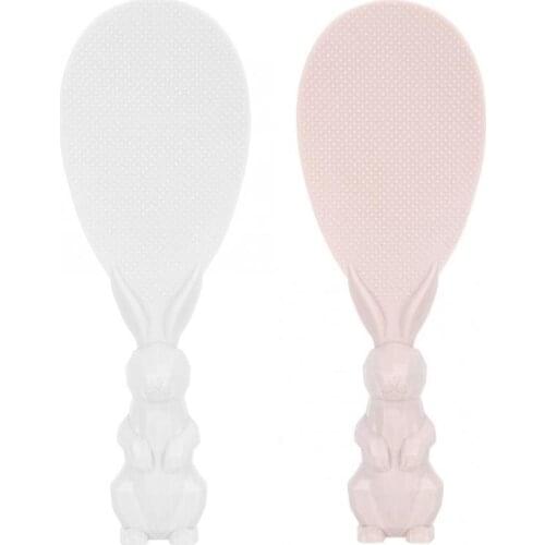 1PC Cute Rice Spoon Lovely Rabbit Stand-able Rice Serving Spoon Rice Spatula Rice Paddle