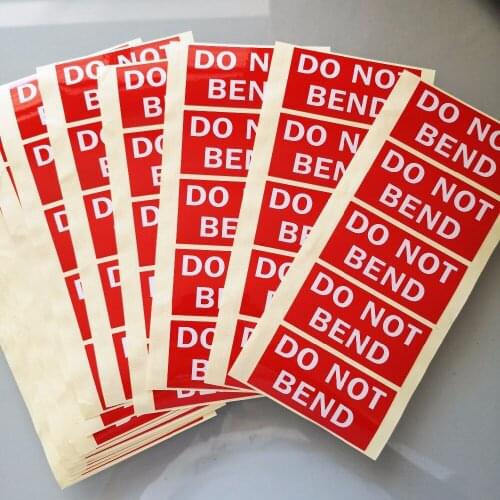 200pcs/lot 76x38mm DO NOT BEND shipping label sticker, damage warning sign, Item No.SS05