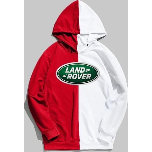 2021 Land Rover Hoodie Car Logo Print Men Harajuku Sweatshirt High Street Casual Pullover Preppy Style Colour Stitching Hoodie
