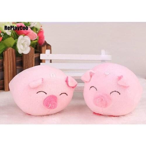 25pairs/lot Mini Kawaii Pigs Plush Toys Small Pendant Lovely Pig Pink Beige Couples Gifts For Wedding Children Cute Baby Toy 03