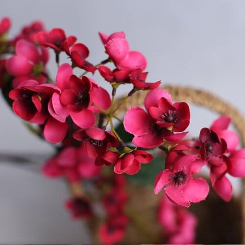 3 fork 91 heads Apple Flower Artificial Silk Flowers Home Ornaments Wedding Party Decoration Flower Arrangement Stage Props