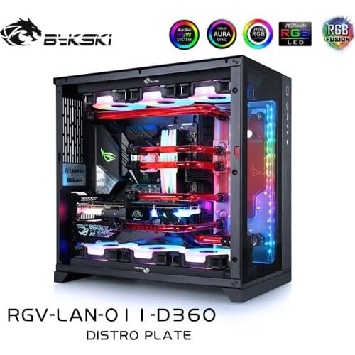 BYKSKI Acrylic Board Water Channel Solution kit use for LIAN LI O11 Dynamic Case / Kit for CPU and GPU Block / Instead reservoir