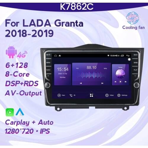 MEKEDE 8”2din IPS screen Android Car Multimedia player for LADA ВАЗ Granta Cross 2018 2019 DVR Navigation GPS BT carplay USB