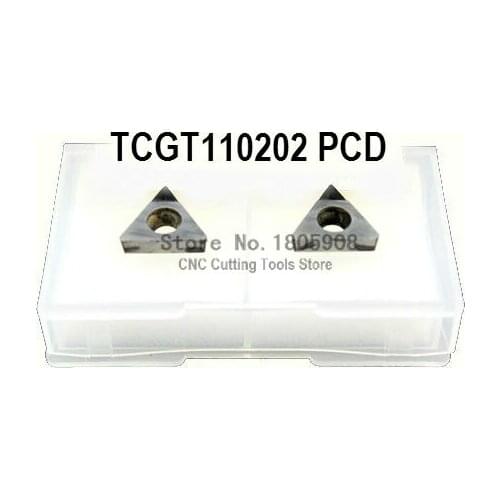 Free shipping 2PCS TCGT110202 PCD Diamond inserts ,Carbide Milling Inserts,CNC Insert, Turning Milling Cutting Tools Inserts