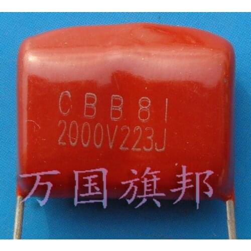 Free Delivery. CBB81 are 2000 v 223 0.022 UF metallized polypropylene film capacitor