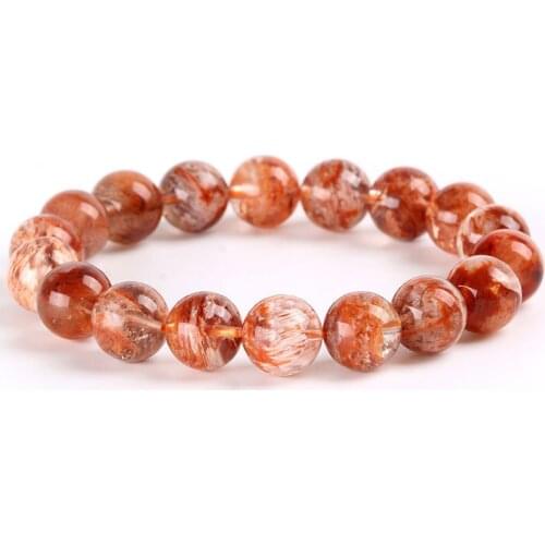 6A Free shipping 8-14mm Red Multi-inclusions Crystal bracelet smooth round crystal for jewelry making