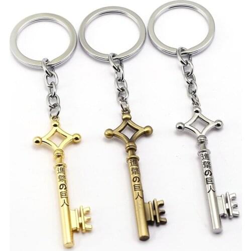 Anime Attack On Titan Sword Keychain Men Metal Allens Key Pendant Key Ring Holder Key Chain for Car keychains Jewelry