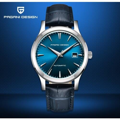 PAGANI Design Mens Mechanical Wristwatch Luxury Brand Waterproof Automatic Watch 40MM Stainless Steel Dial Leather Strap Clock
