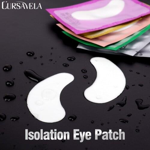 Cursavela Eyelash Pad Patches Under Eye Pads for Beauty Shop Eyelashes Extension Isolation Stickers False Eyelashes Tools 2pcs