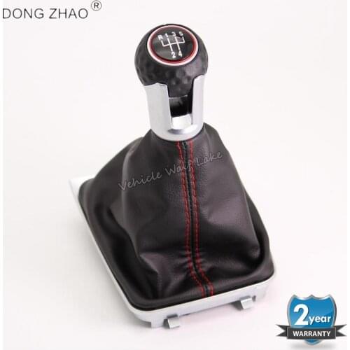 For VW Golf 7 A7 MK7 For GTI GTD 2013 2014 2015 2016 2017 2018 Car 5 Speed Car Gear Stick Level Shift Knob With Leather Boot