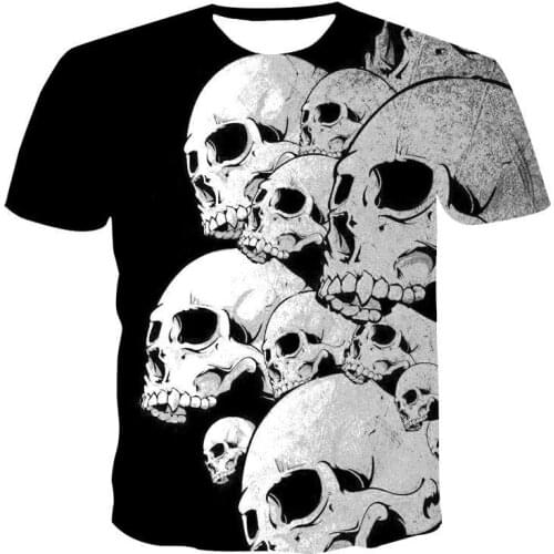 2020 Latest Men 'S And Women 'S T -Shirt 3d Printing Hip Hop Style Skull Pattern 3d Printing 3d Printing Quick Drying T -Shirt