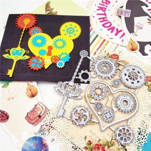 Gear Magic Array Metal Cutting Dies Scrapbooking Album DIY Card Craft Embossing Die Cuts Carbon Steel Knife Die