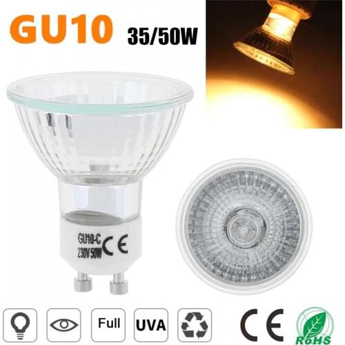 GU10 Halogen Lamp High Bright High Efficiency Long Service Life for Reptile Heating Home Light Bulbs