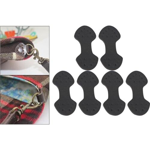 PU Leather DIY Knitting Crochet Bags Strap D Ring Connector Pad with Holes Sewing Crochet Weaving Bags Handbag Purse Making