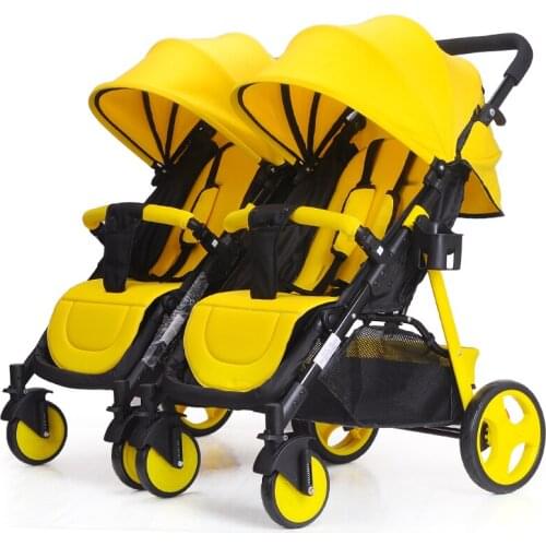 Baby Cart Can Be Divided Double Twins Baby Stroller 2 In 1 Umbrella Multiple Stroller Can Sit Flat Lying Baby Stroller0-3Y