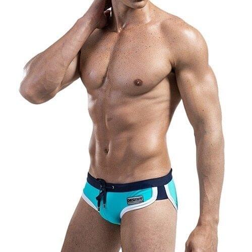 Desmiit Swimwear Mens Swim Briefs Sexy Gay Men Swimsuit Bikini Swimming Suit Sunga for Male Beach Board Sport Bathing Short Wear
