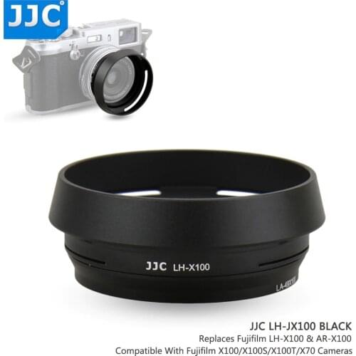 JJC 49mm Metal Lens Hood for Fuji Fujifilm X100V X100F X100T X100S X100 X70 replaces Fujifilm LH-X100 AR-X100 Adapter Ring