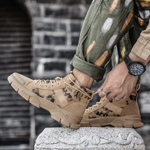 Big Sizes Motorcycle Boot Large Soles Male Sneakers Tennis Men Safety Shoe High Tops Shose For Man Winter High-Top Casual Tennis