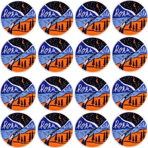 Prajna 10PCS Adventure Travel Patch Iron On Embroideried Patches For Clothing Sticker Camping Badges Mountain Patches On Clothes
