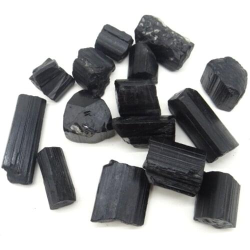 Natural Black Tourmaline Gravel Raw Gem stone Mineral Specimen Irregular Crystal Healing Eliminate Magnetism Jewelry Accessories