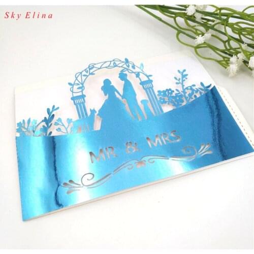 2018 NEW 10pcs Bride and Groom Laser Cut Wedding Invitations Card 12*18cm for Wedding Party Event Supplies 9zSH070