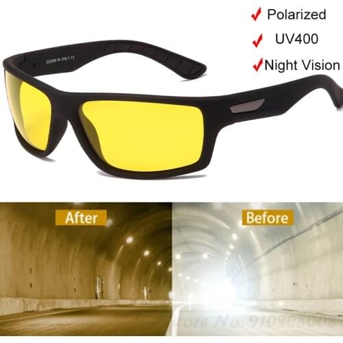 2021 NewPolarized Sunglasses Yellow Lens Night Vision Sun Glasses Driving Goggles Anti-glare Sun glasses For Men Women