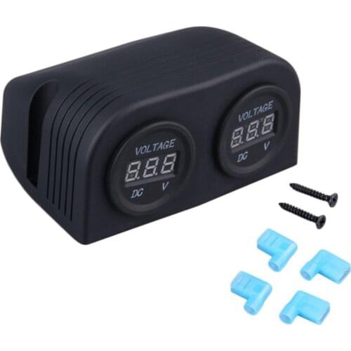 New Car Cigarette Lighter Power Plug Socket Adapter With 2 Digital Voltmeter