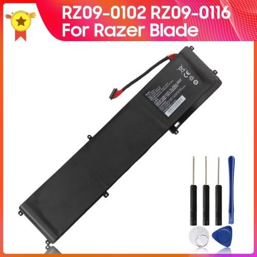 Original Battery RZ09-0102 For Razer Blade RZ09-0102 RZ09-0116 E31 RZ09 14" 2014 2015 6400mAh Authentic Laptop Battery + Tool