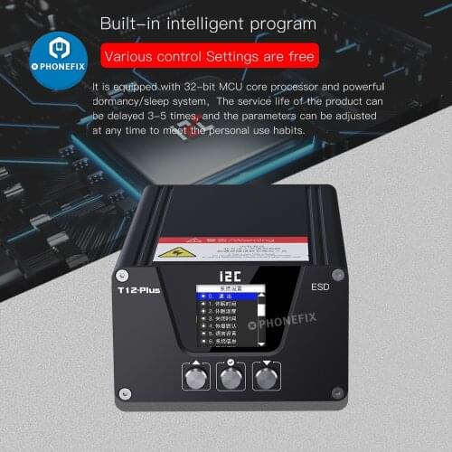 I2C T12 Plus Dual-handle Soldering Station T12 Soldering Pen 240W Electric Welding Iron Station Fast Heating Phone PCB Repair