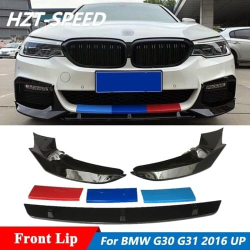 MP Style ABS Material Car Front Bumper Aprons Side Splitter Lip For BMW 5 Series G30 G31 Car Tuning 2016 Up