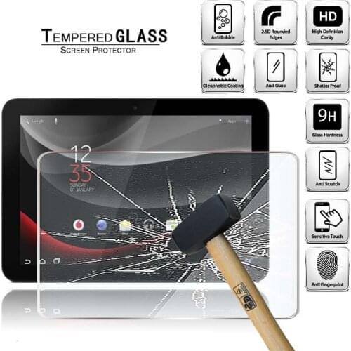 Tablet Tempered Glass Screen Protector Cover for Vodafone Smart Tab 10 Anti-Screen Breakage Tablet Computer Tempered Film