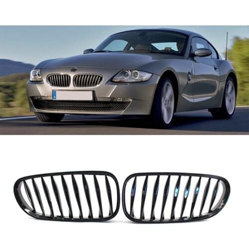 1 Pair Car Front Kidney Bumper Grille Racing Grill For BMW E85 E86 Z4 2003-2008 Convertible Coupe Auto Accessories Car Styling