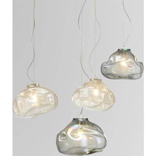 Luxury post modern hand blown glass embossed art designer dining room bedroom living room bar decorative Chandelier