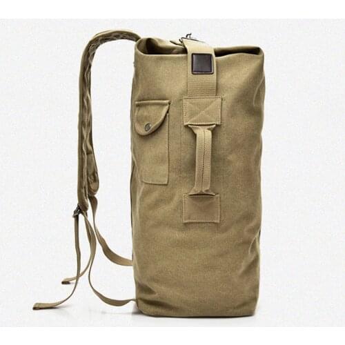 Outdoor Large Capacity Travel Climbing Tactical Military Backpack Women Army Canvas Bucket Shoulder Hiking Ski Sports Bag Male