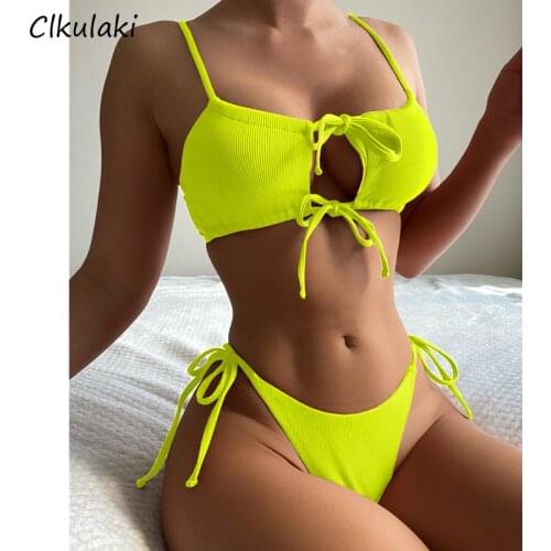Sexy Hollow Bikinis Swimsuits Women Solid Lace Two-Piece Bikini set Push up Swimwear 2021 Summer Beach Bather Swim Bathing Suits