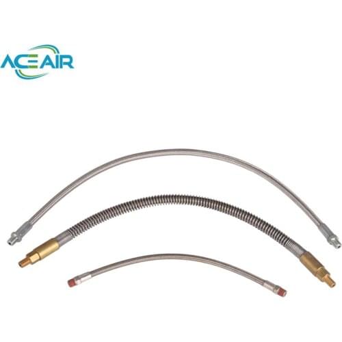 High Pressure Tube HP stainless steel braided Hoses 300bar/4500psi 1/8NPT Male Connection 30cm Long