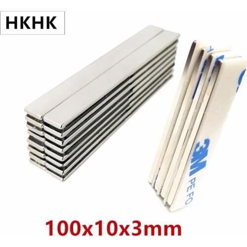 N52 100x10x3 Super Strong Magnetic Magnets Length 100mm Permanent Neodymium Magnet 100x10x3mm Longer Sheet Magnet 100*10*3 100mm