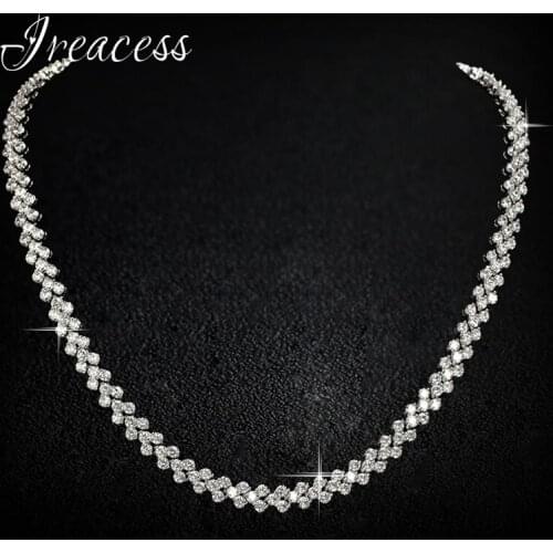 2018 New Fashion AAA Zircon Love Necklace For Women Choker Wedding Necklaces & Pendants