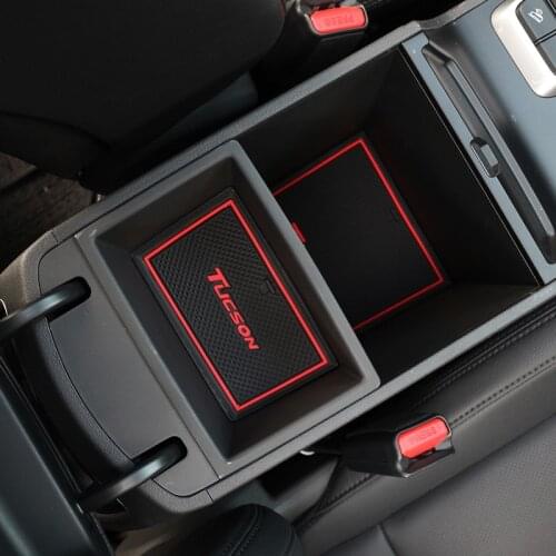 22pcs Rubber Mat Car Door Groove Mat For Hyundai Tucson 2016 2017 2018 2019 Anti-slip Pad Interior Cup Mat Car Accessories
