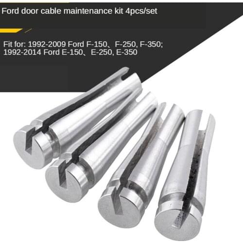 4pcs Door Handle Cable Replacement Part Fit For Ford E-150/250/350 1992-2014