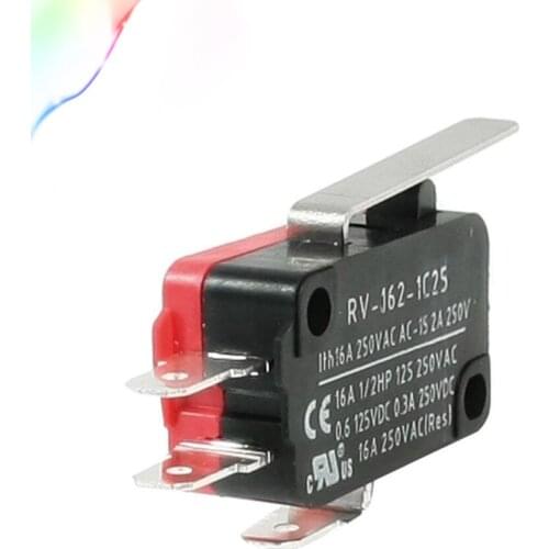 AC 250V 16A SPDT Short Straight Hinge Lever Momentary Miniature Micro Switch