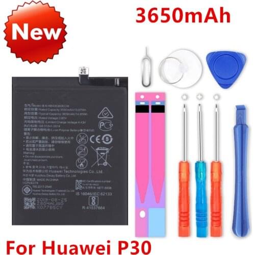 100% new Phone Battery HB436380ECW 3650mAh For Huawei P30 ELE-L09 ELE-L29 ELE-AL00 ELE-TL00 Batteries