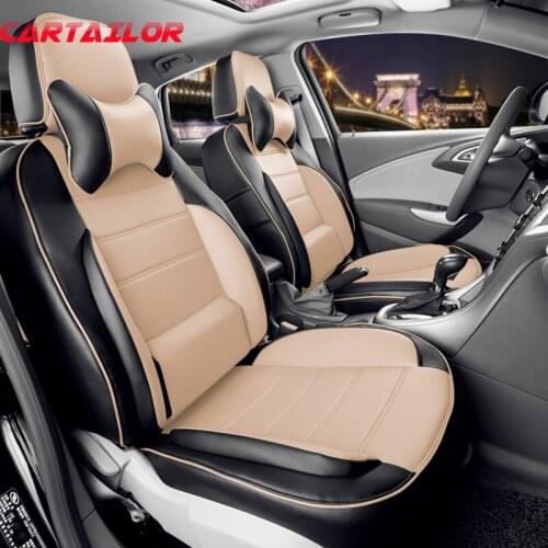 CARTAILOR Car Seats Custom Fit for Chevrolet Cruze 2012 Car Seat Cover PU leather Accessories Full Set Seat Covers & Supports
