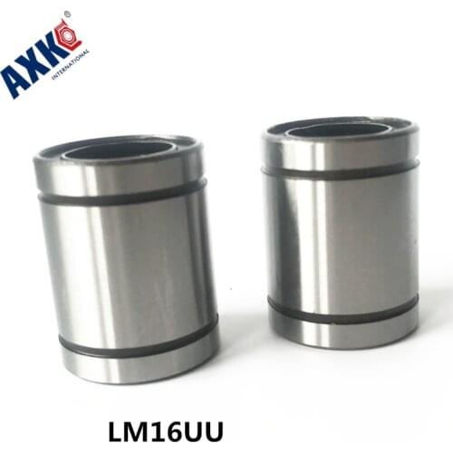 AXK Linear Rail Cnc Router Parts 12pcs/lot Lm16uu 16mm Linear Ball Bearing Bush Bushing 16x28x37mm For 3d Printer Cnc Parts