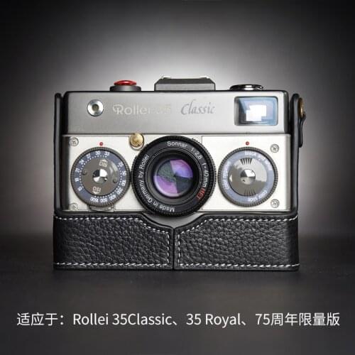 Handmade Genuine Leather Camera Case For Rollei 35 Classic 35 Royal Camera Half Bag Cover