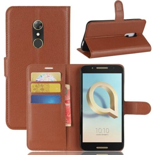 For alcatel A7 5090 5090Y Wallet Flip Leather Case for alcatel A7 5090 5090Y 5.5" phone Back Cover Housing case shell with Stand