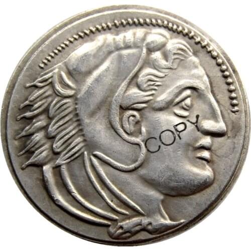 G(03)Ancient Athens Greek Silver Drachm - Atena -333--320 Greece Silver Plated copy coins