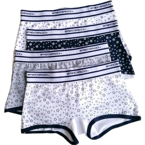 HaleyChan 3pcs Womens Cotton Mid-rise Boxer Briefs Boyshort for Tomboy Trans Lesbian Underwear Panties Ropa Interior Femenina